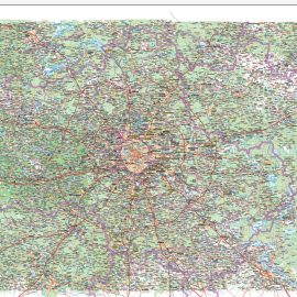 Editable map Moscow Region