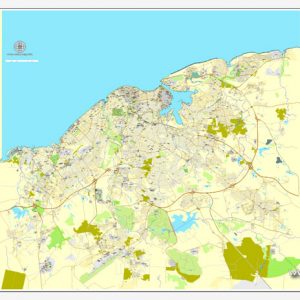 Editable map Havana Cuba