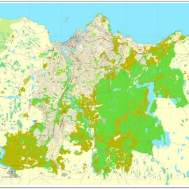 Pdf map Trondheim Norway