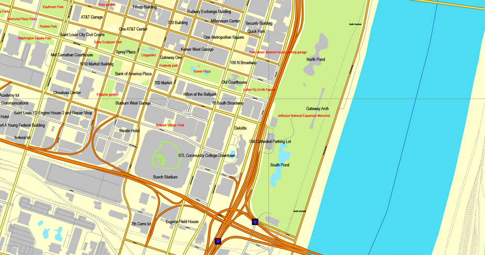 Vector map Jefferson City Missouri PDF