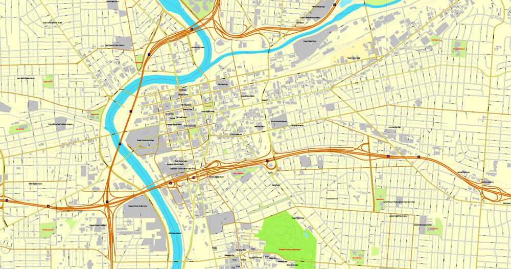 Pdf map Dayton Ohio 3 10 AI