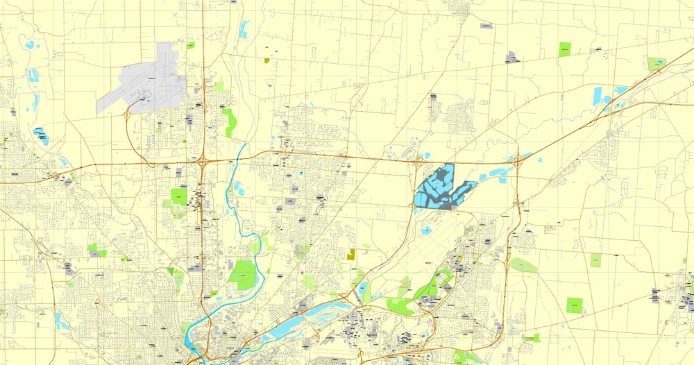 City map Dayton Ohio 3 10 PDF