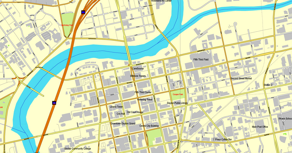 Pdf map Dayton Ohio 3 10 AI