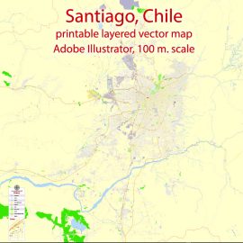 Vector map Temuco Chile PDF
