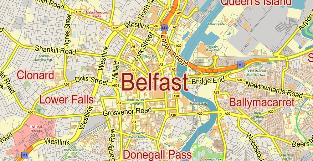 Scalablemaps Vector Maps Of Belfast Images