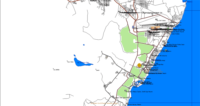 Punta Cana review map, republica dominicana