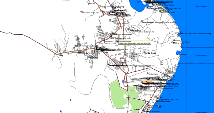 Punta Cana review map, republica dominicana