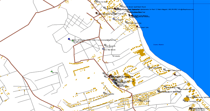Punta Cana review map, republica dominicana