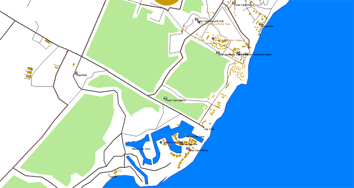 Punta Cana review map, republica dominicana