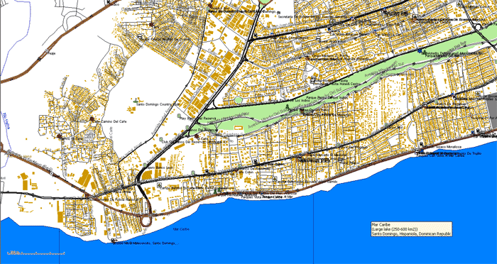 santo domingo review map, republica dominicana