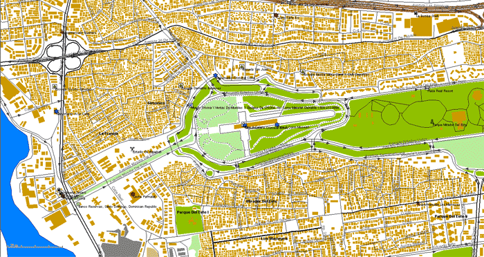 santo domingo review map, republica dominicana
