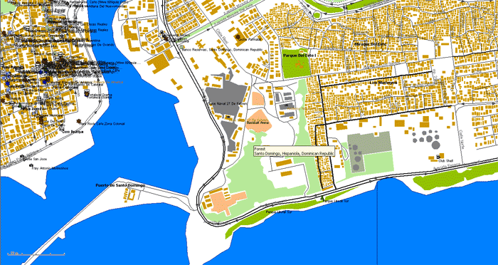 santo domingo review map, republica dominicana