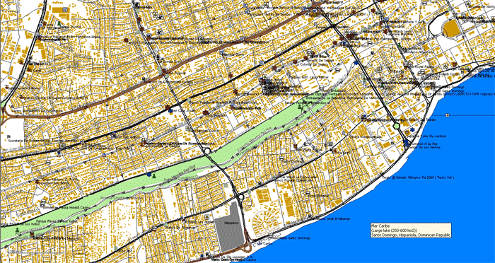 santo domingo review map, republica dominicana