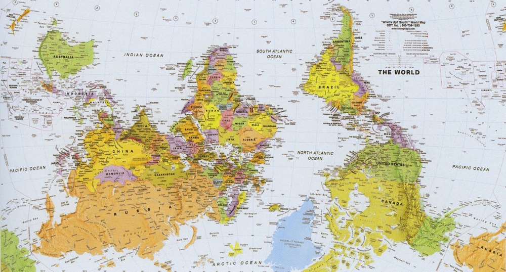 Maps of the world - how they look in different countries