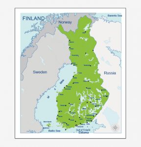 Free vector map finland