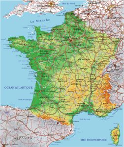 France Map Vector physical and administrative 01 printable editable ...