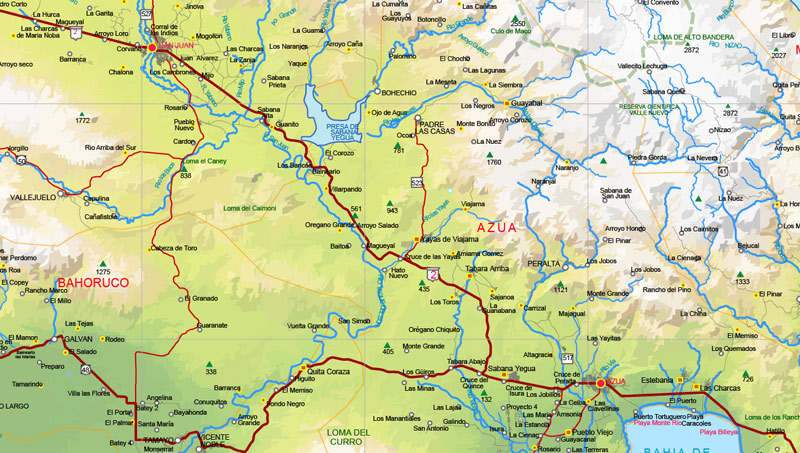Editable map Dominicana Haiti