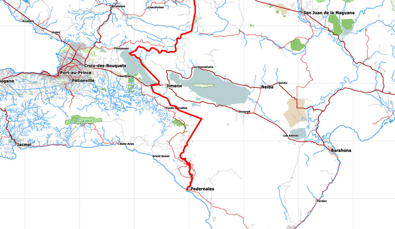 Illustrator map Dominicana Haiti