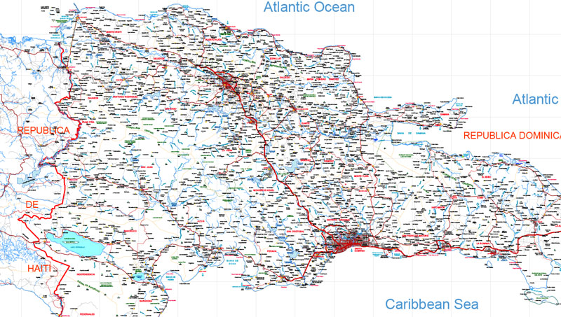 City map Republica Dominicana Haiti CDR