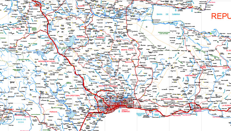 City map Dominicana Haiti