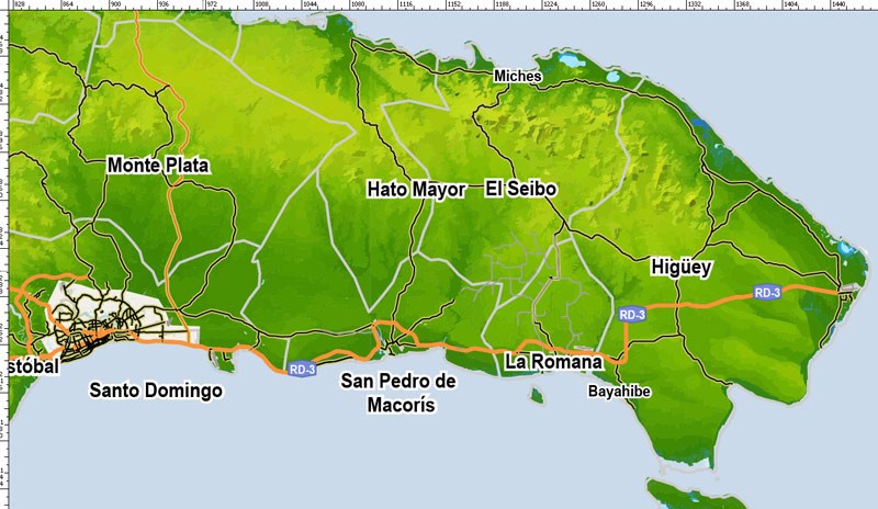 City map Dominicana Haiti