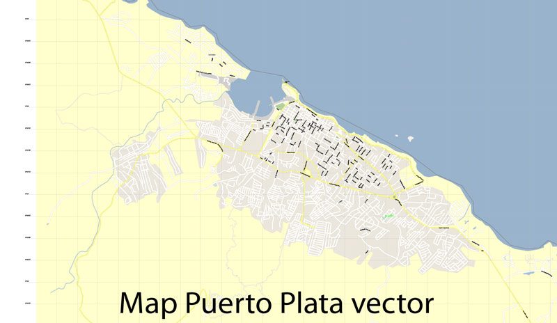 Map Puerto Plata Vector