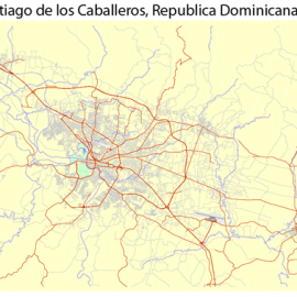 Illustrator map Santiago Dominicana