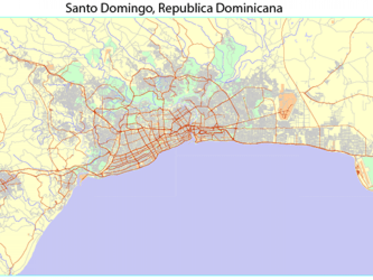 City Map Santo Domingo Grande En Adobe Illustrator