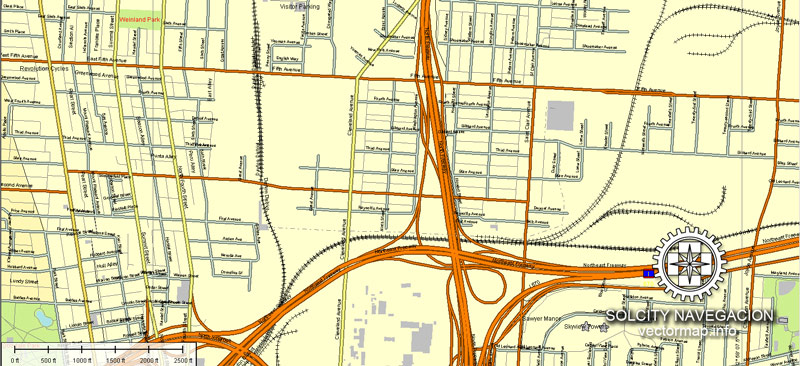 Editable map Columbus Ohio PDF