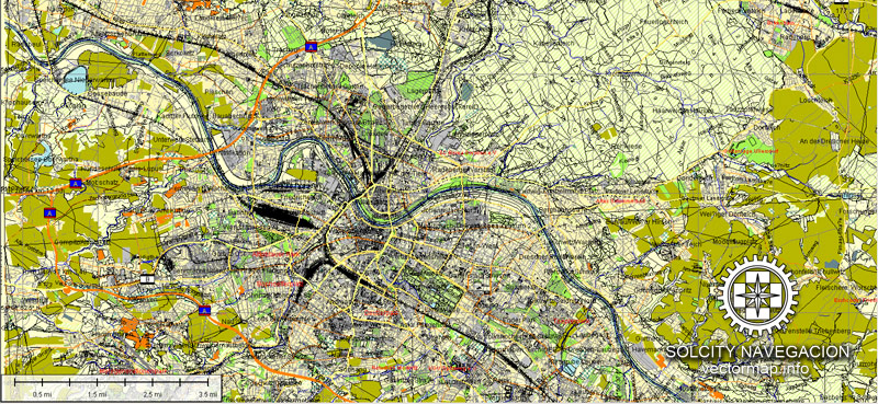 Vector map Dresden