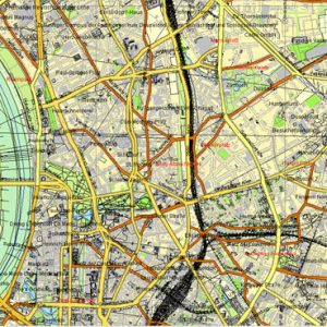 Street map Mainz Wiesbaden Germany ai