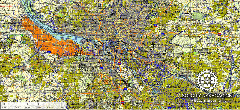 Street map Hamburg Autocad