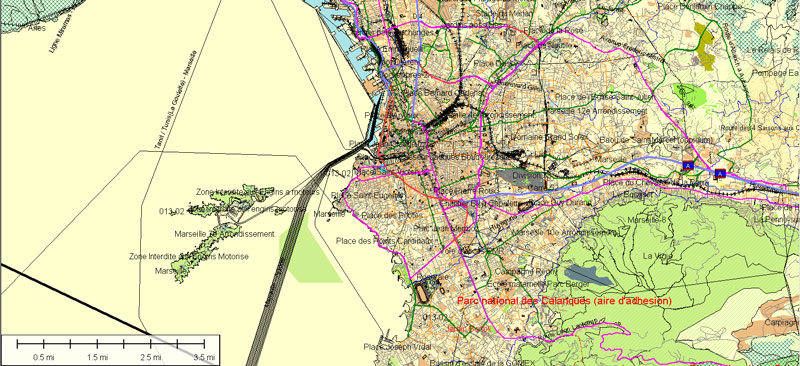 Street map Marseille France
