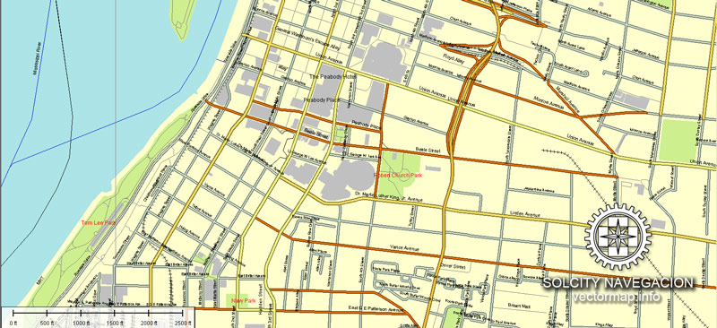 Street map Memphis Tennessee PDF