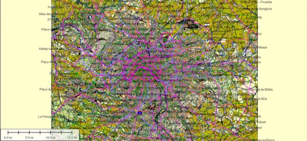 Paris Map Vector Printable France City Plan 100 parts Atlas editable Adobe Illustrator Street Map