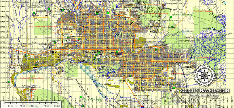 Pdf map Phoenix Arizona