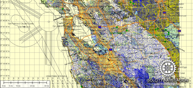 Street map San Francisco California