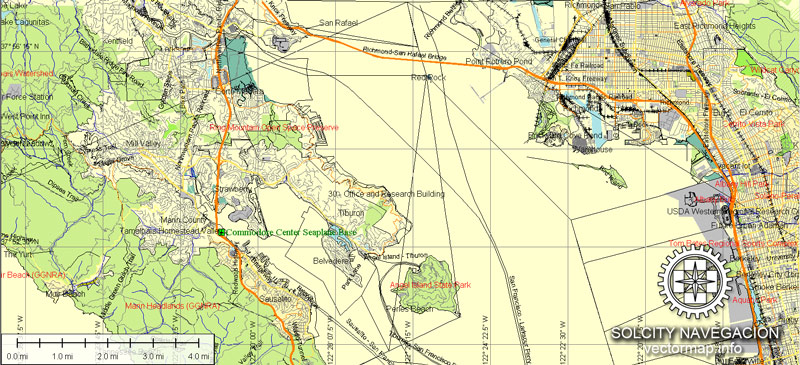 Editable map San Francisco