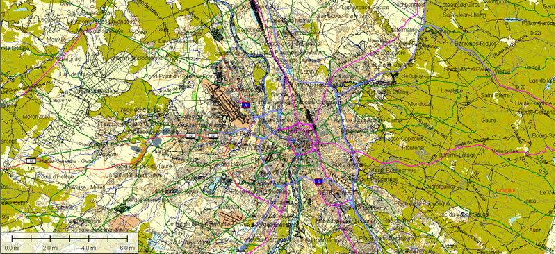 Pdf map Toulouse France