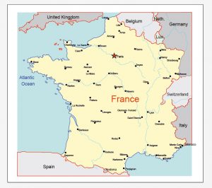 free france map vector