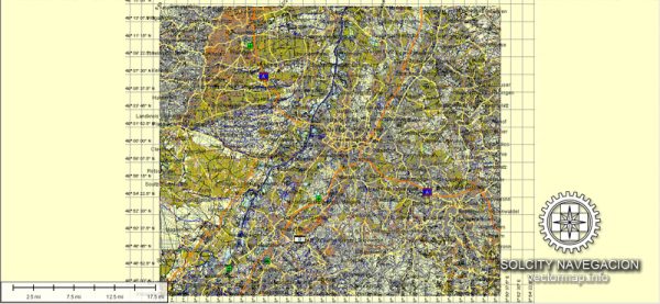 Karlsruhe Map Vector Germany printable street map Atlas 100 parts City Plan full editable Adobe Illustrator Royalty free