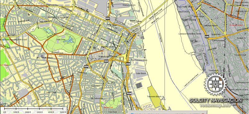 Vector map Liverpool UK pdf