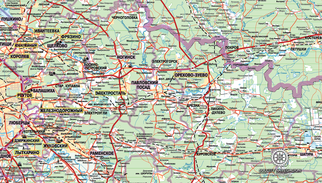City map Moscow Region