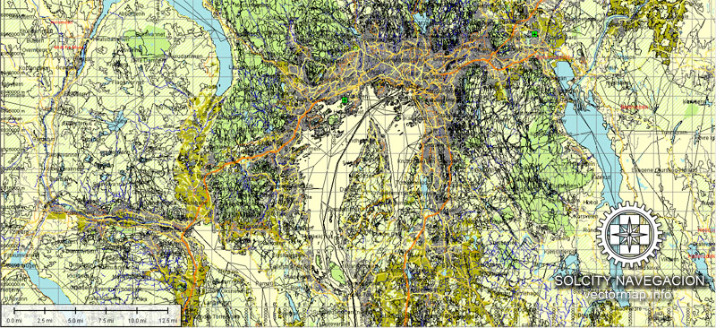 Street map Bergen Norway ai