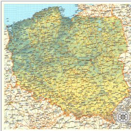 Pdf map Poland Relief 2