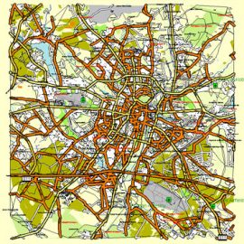 Editable map Poznan Poland