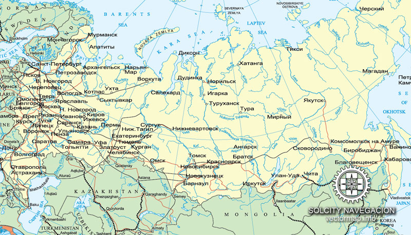 Free vector map Russia Adobe Illustrator