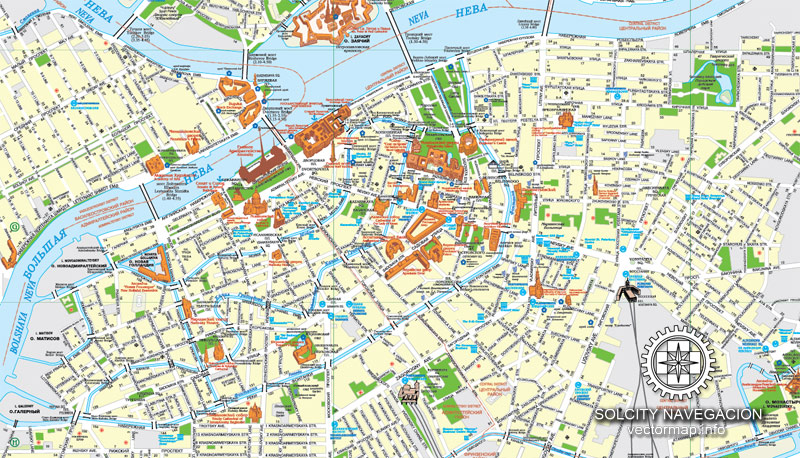 Pdf map Saint Petersburg Russia pdf