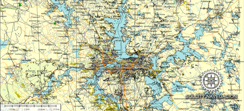 City map Tampere Finland ai