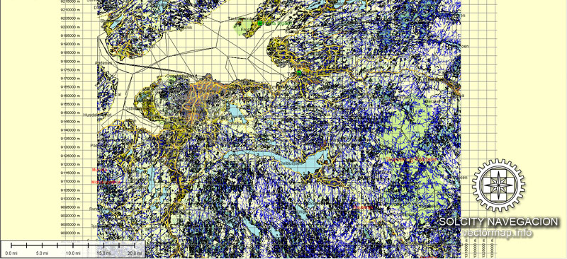 Editable map Trondheim Norway